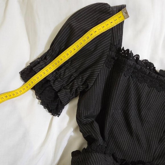 Angelic Pretty / Alice and the Pirates - Pinstripe Lace Lolita Dress - Picture 5 of 8